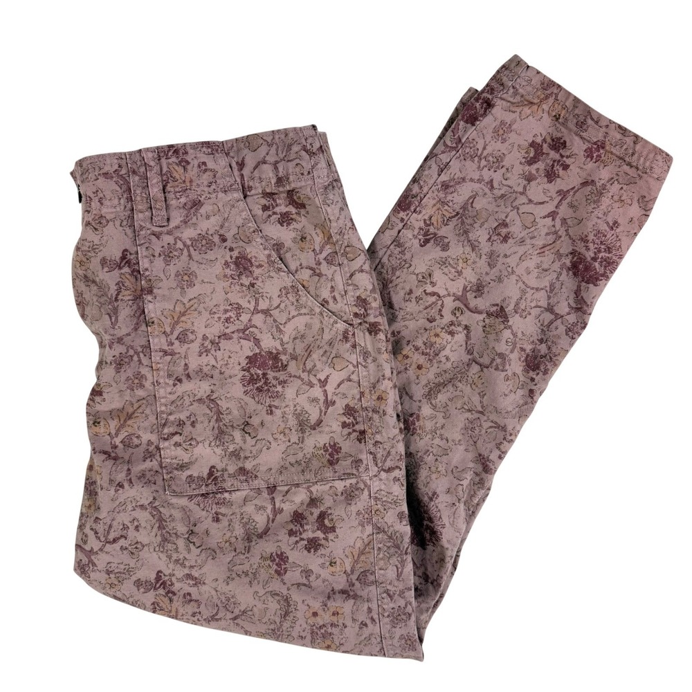Knox Rose Floral Pink Floral Pants WomansXL Whimsical Cottagecore Garden‎ Boho